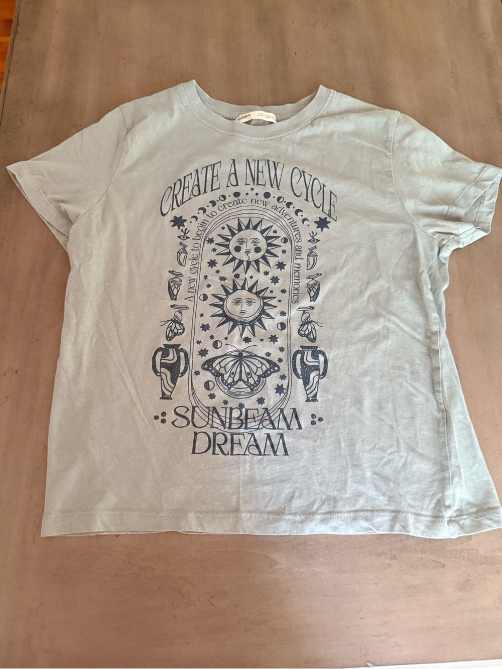 Pull&Bear Light Blue 'Create a New Cycle' Graphic Tee